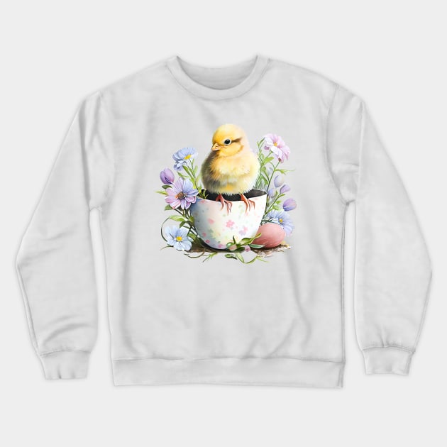 Easter chicken Crewneck Sweatshirt by DreamLoudArt